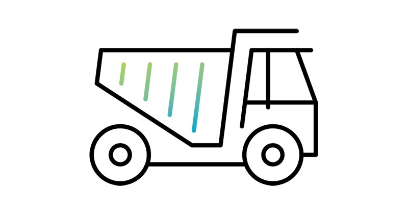 Icon of a mining vehicle